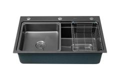 Chậu rửa bát inox 304 CRB7548 nano đen cao cấp