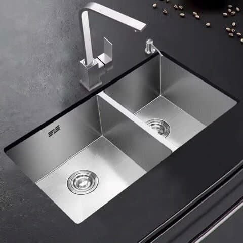 Chậu rửa bát lắp âm bàn đôi 82x45cm Inox SUS304 – Sang trọng, bền đẹp