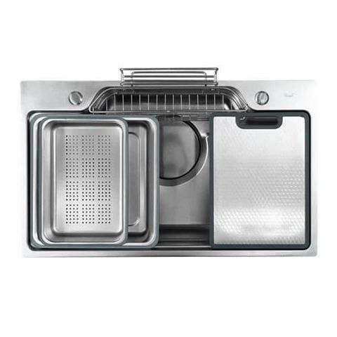 Chậu Rửa Bát 1 Hố Rộng CRB 8048R Inox 304 Cao Cấp