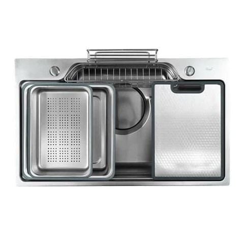 Chậu Rửa Bát 1 Hố Rộng CRB 8048R Inox 304 Cao Cấp