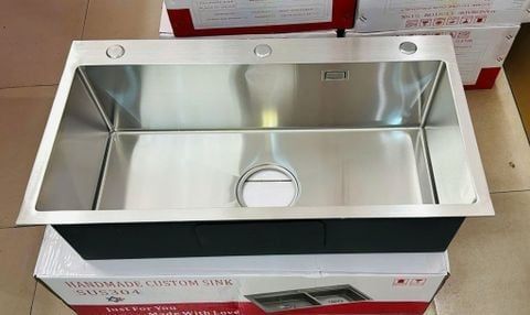 Chậu Rửa Inox 304 Đúc Liền 82x45 – Sang Trọng, Siêu Bền