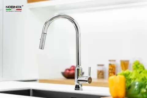 Vòi Rửa Bát Dây Rút NOBINOX IVY NX202 Inox 304 Cao Cấp