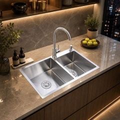 Chậu rửa bát đôi inox 304 K8245 – Cao cấp, bền đẹp, chống ồn