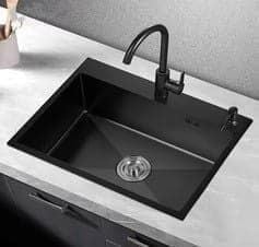 Chậu Rửa Inox 304 Nano Đen 45x40 – Nhỏ Gọn, Cao Cấp
