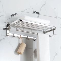 Vắt Khăn Tắm Đa Năng Inox 304 Gắn Tường Cao Cấp 60cm