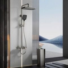 Sen cây tắm đứng SC117 Xám – Mạ 5 lớp PVD cao cấp, sang trọng hiện đại