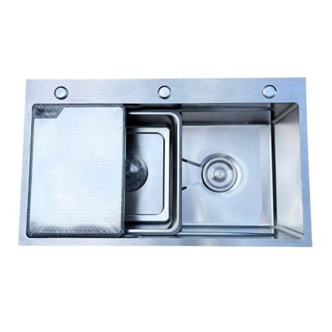 Chậu rửa bát 1 hố 78x46 inox 304 rộng sâu chống ồn cao cấp