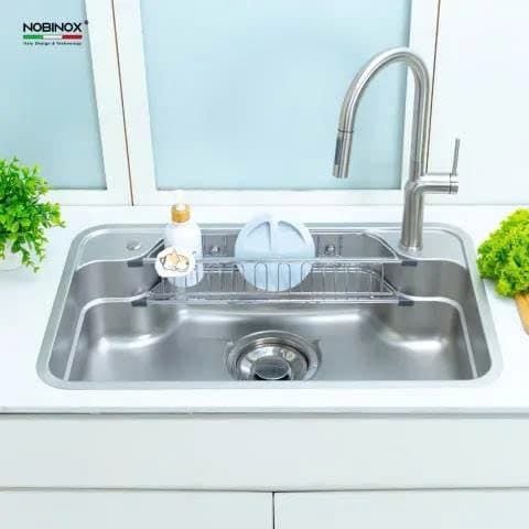 Chậu Rửa Bát 1 Hố Nobinox ARVO B180 Inox 304 Dày 1.2mm