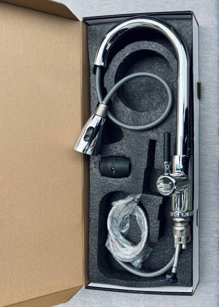 Vòi rửa bát dây rút inox 304 mạ chrome cao cấp