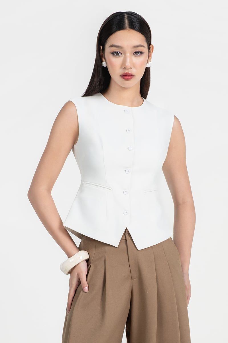  Áo Blouse Không Tay Dáng Công Sở - FWBL25FH02C 