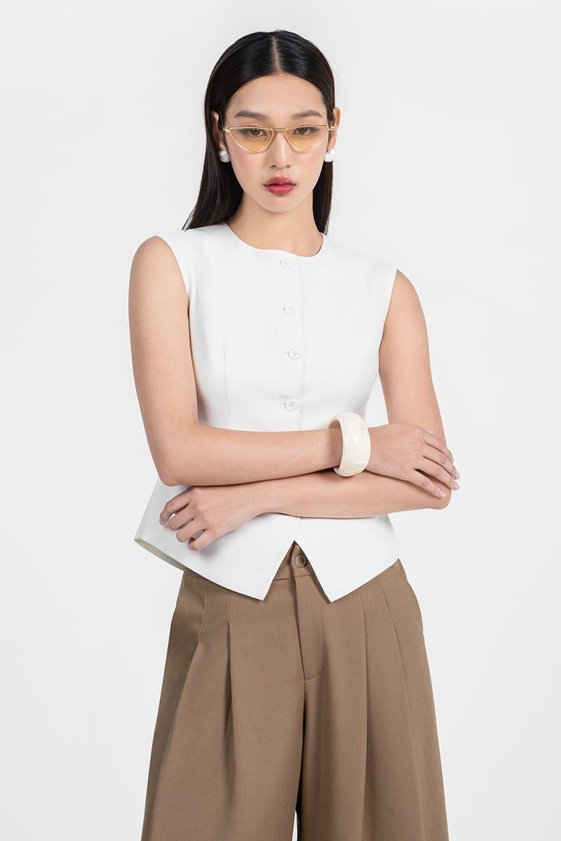  Áo Blouse Không Tay Dáng Công Sở - FWBL25FH02C 