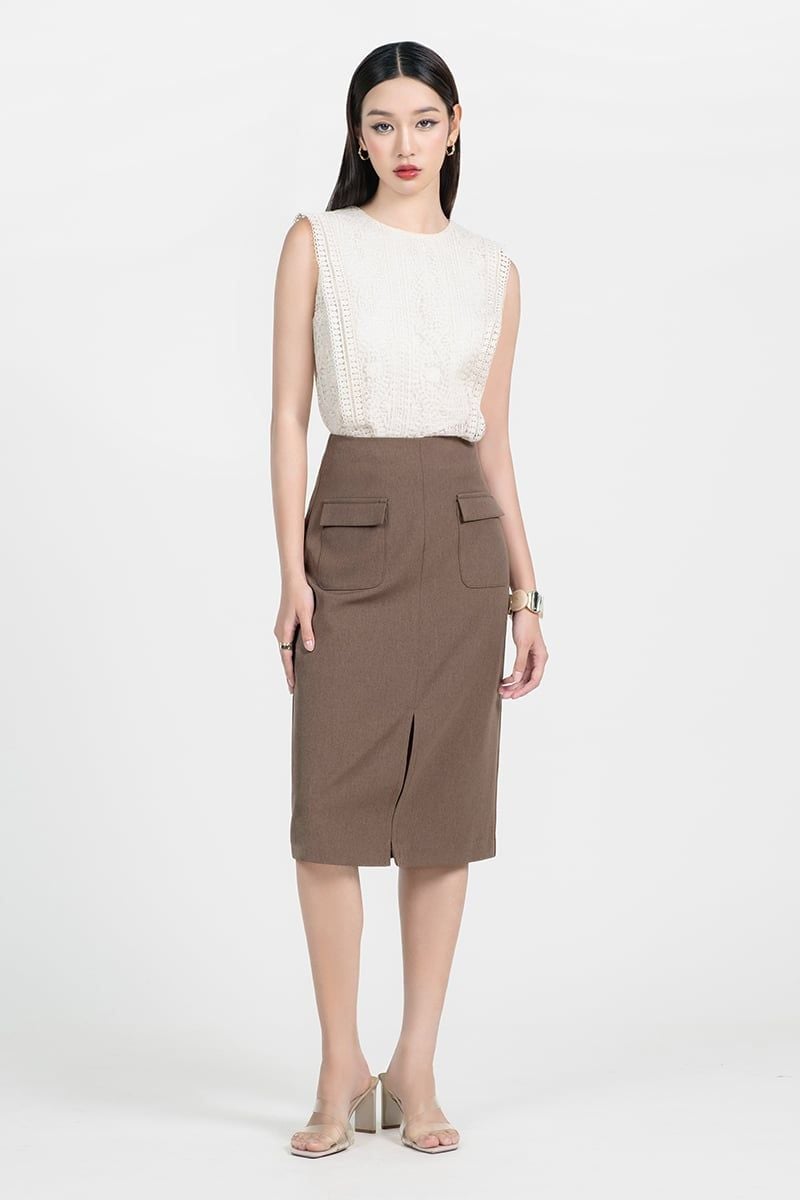  Áo Blouse Ren Hoa Thanh Lịch - FWBL25FH03C 