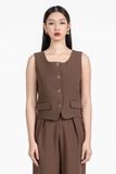  Áo Blouse Nữ Cổ Vuông Không Tay – FWBL25FH04D 