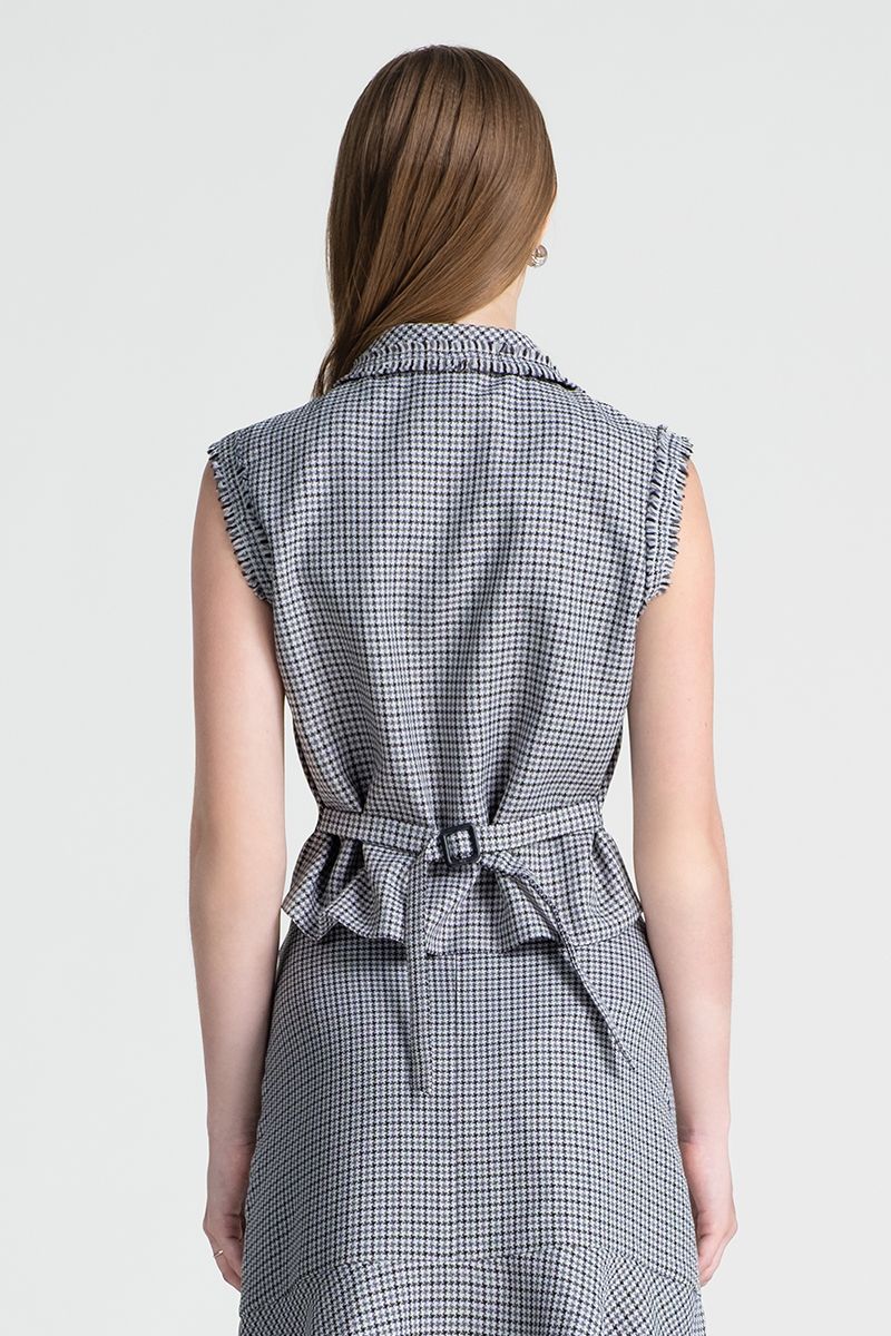  Áo Sát Nách Houndstooth FWBL25FH05C 