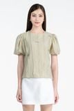  Áo blouse tay phồng nhún nơ FWBL25FH06G 
