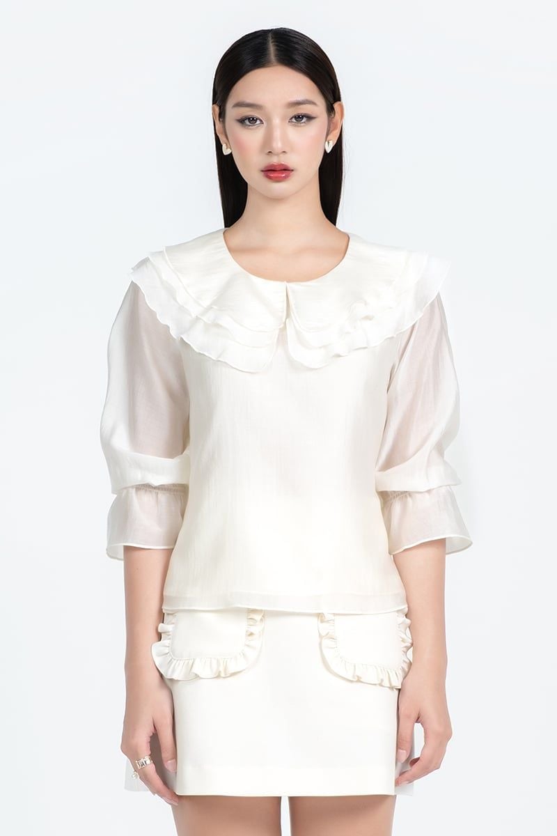  Áo Blouse Tay Dài Bèo Cổ - FWBL25SS10C 