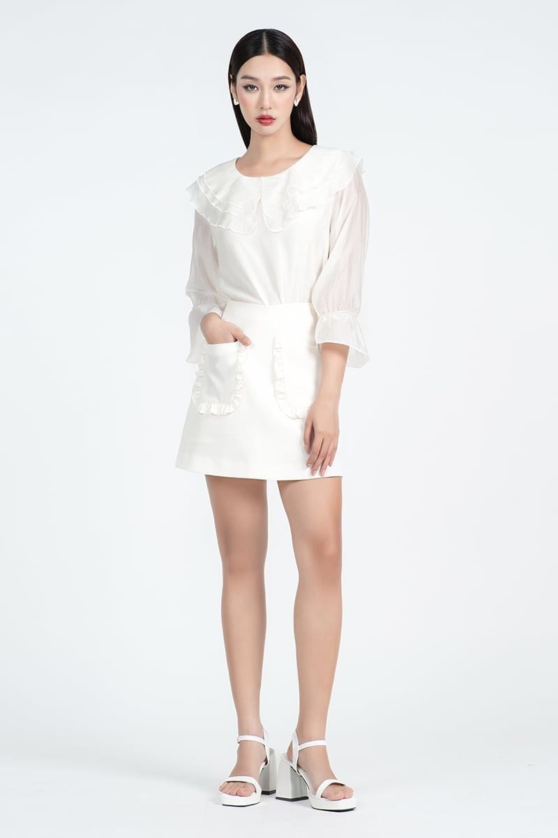  Áo Blouse Tay Dài Bèo Cổ - FWBL25SS10C 