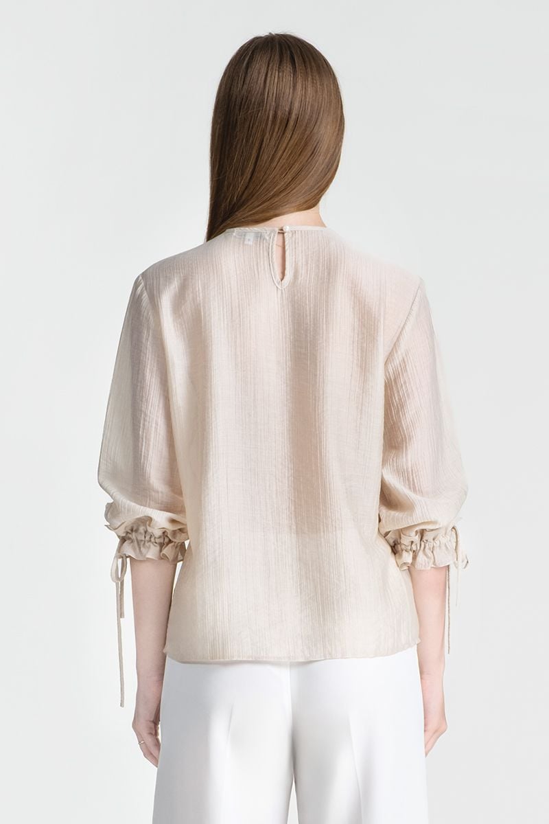  Áo Blouse Cổ Nhún Tay Dài – FWBL25SS13G 