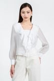  Áo Blouse Cổ V Phối Bèo - FWBL26SS03C 