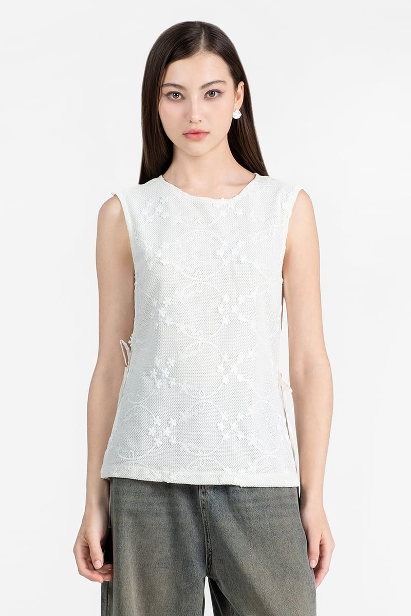  Áo Blouse Ren Không Tay Nhẹ Nhàng - FWBL26SS12D 