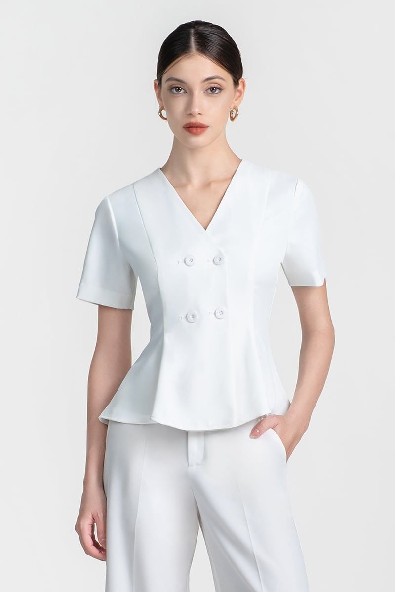  Áo Blouse Cổ V Thanh Lịch - FWBL26SS29C 