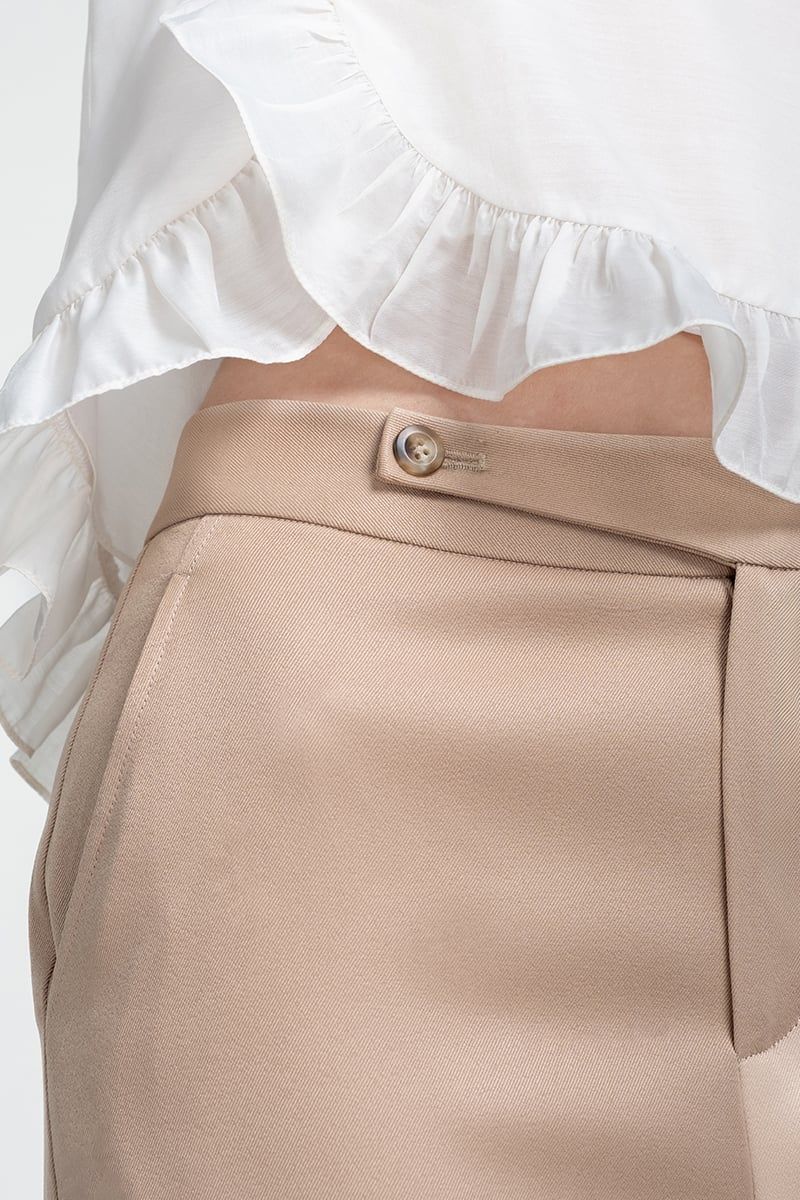  Quần Tây Lửng Màu Beige FWDP25FH09C 