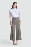  Quần Tây Nữ Xám Ống Rộng FWDP25SS01C 