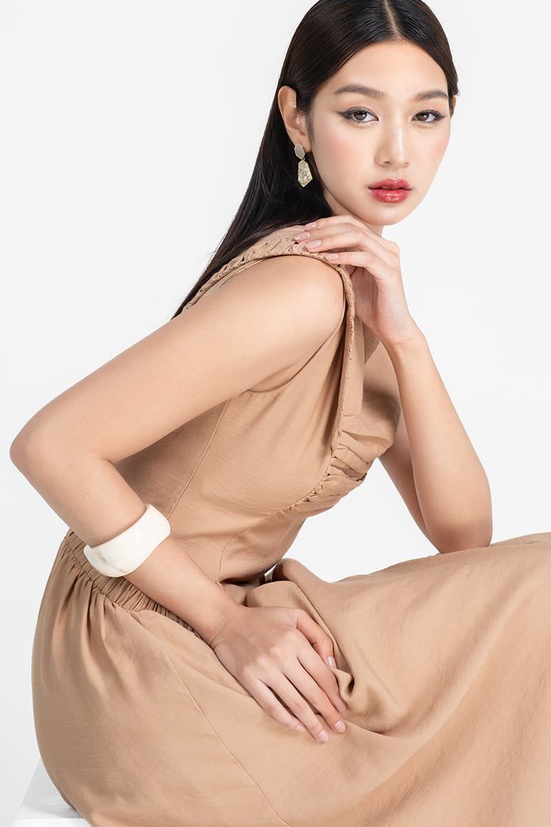  Đầm Dài Xếp Ly - FWDR25FH06C 