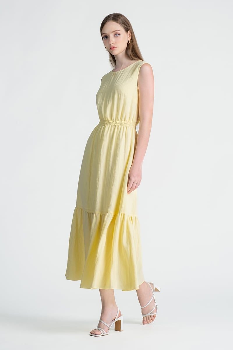  Đầm Maxi Dáng Dài Nhún Eo – FWDR25FH21C 