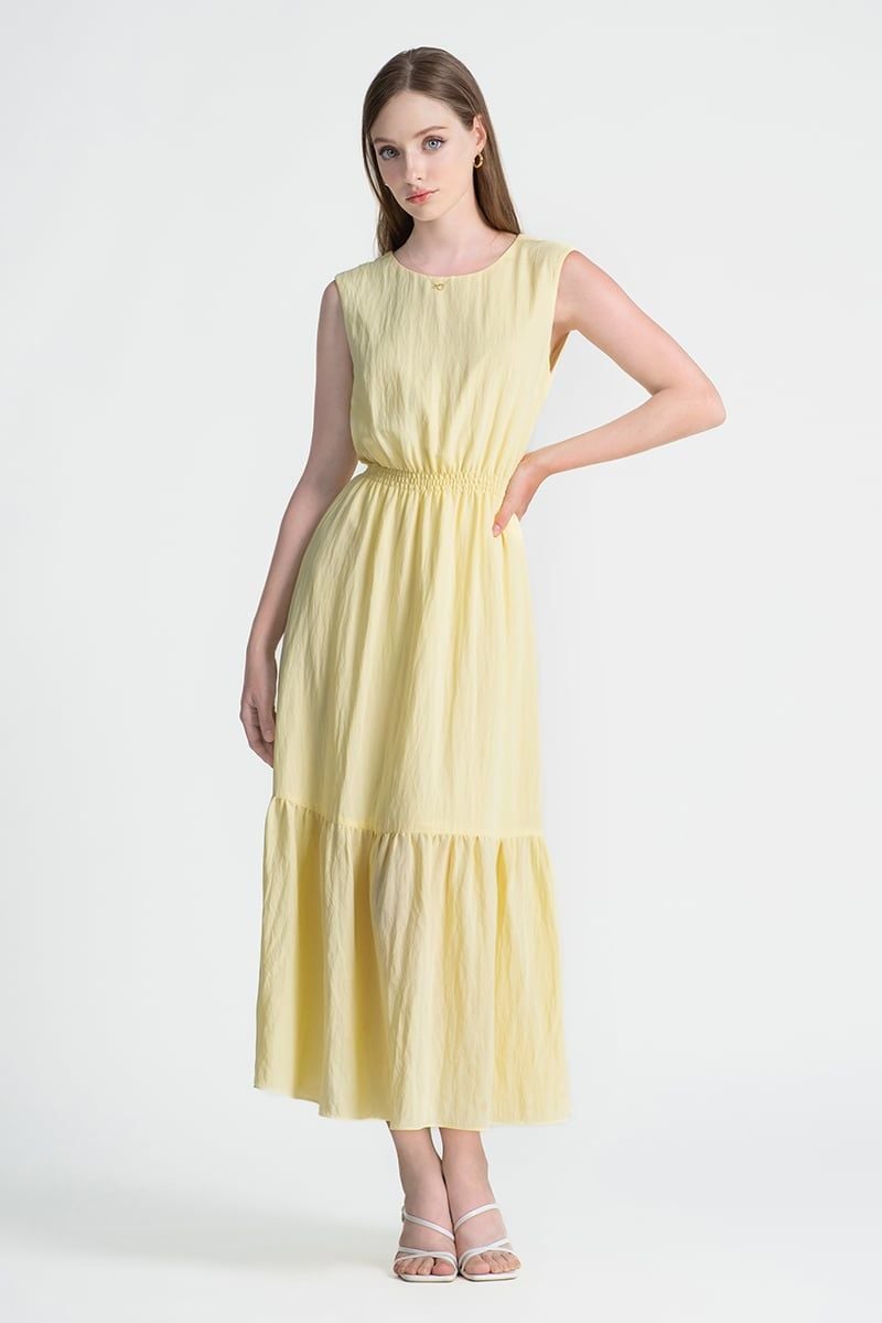  Đầm Maxi Dáng Dài Nhún Eo – FWDR25FH21C 