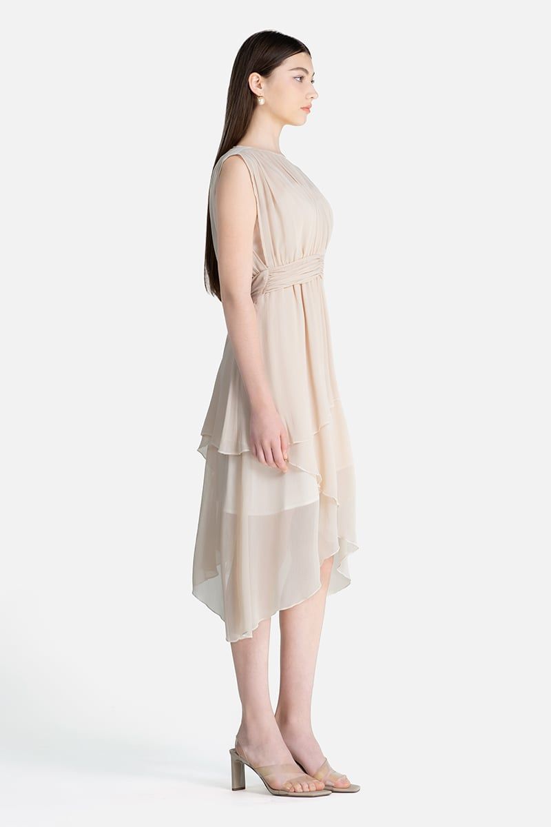  Đầm Voan Bất Đối Xứng – FWDR25SS13G 