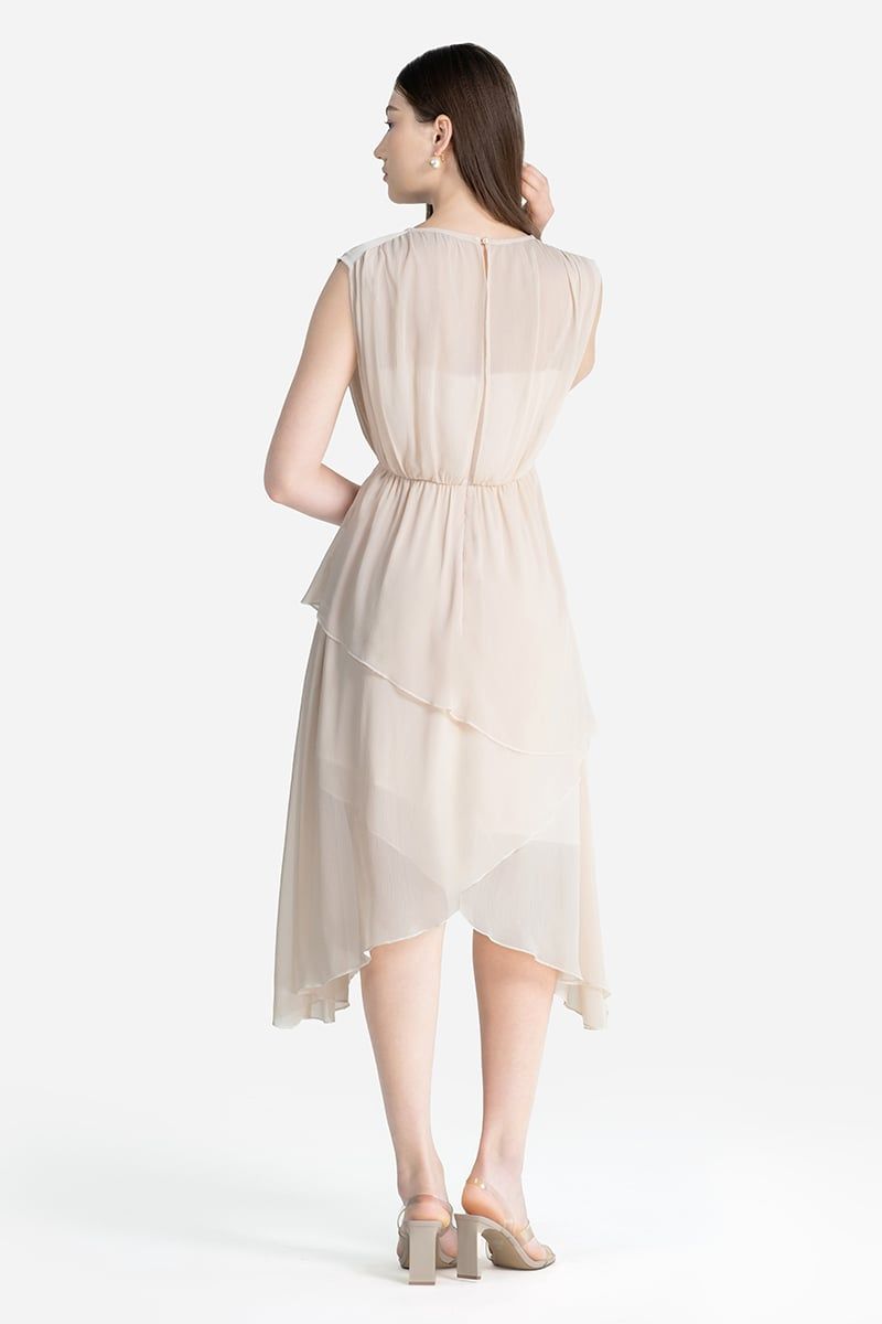  Đầm Voan Bất Đối Xứng – FWDR25SS13G 