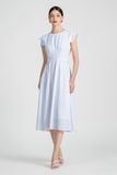  Đầm Trắng Dài Xếp Ly FWDR25SS22C 