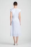  Đầm Trắng Dài Xếp Ly FWDR25SS22C 