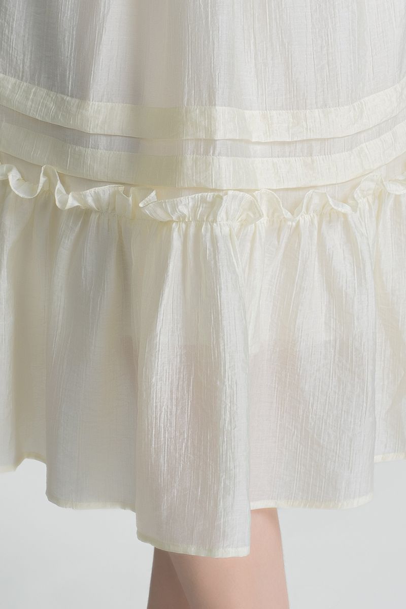  Đầm Dáng Dài Nhún Eo – FWDR25SS24G 