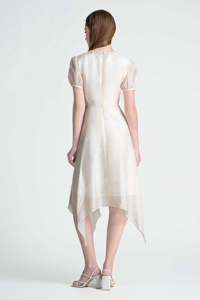  Đầm Xòe Tay Phồng FWDR25SS29G 