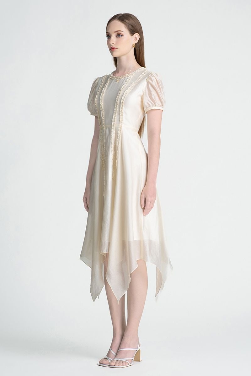  Đầm Xòe Tay Phồng FWDR25SS29G 