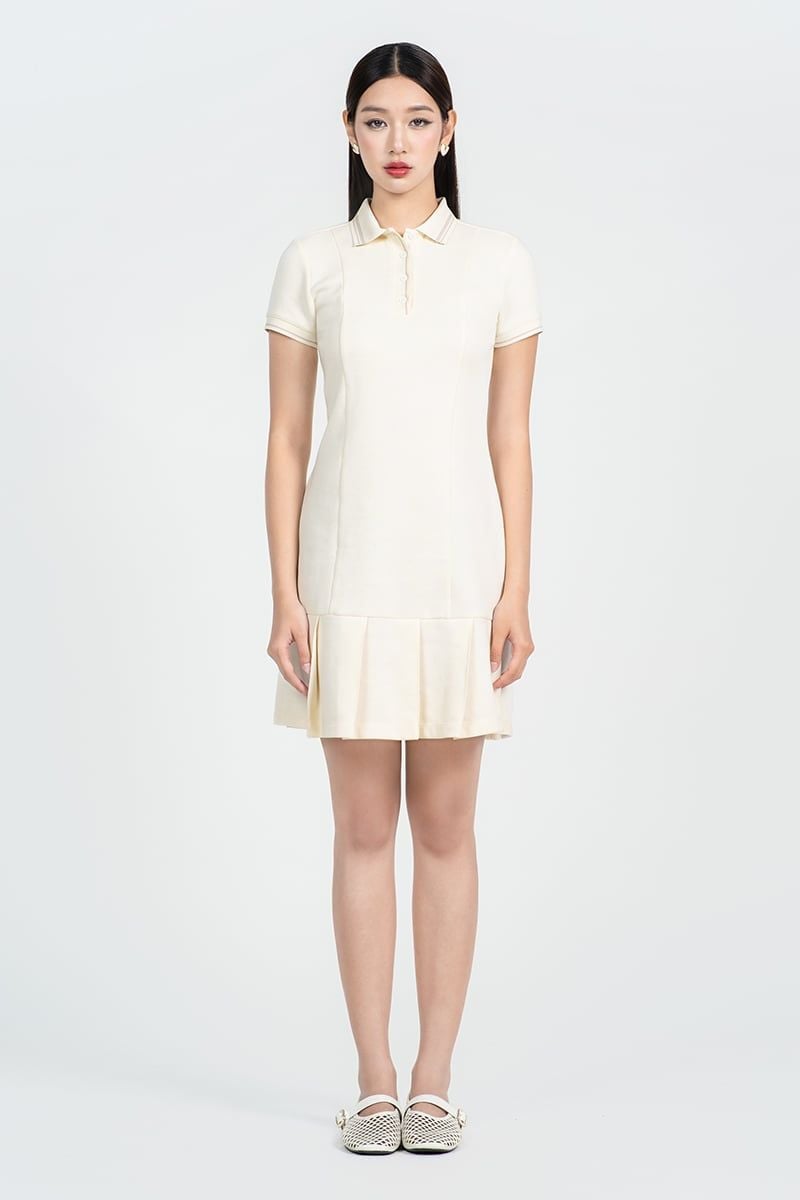  Áo Đầm Polo Ngắn Tay FWDR25SS30G 