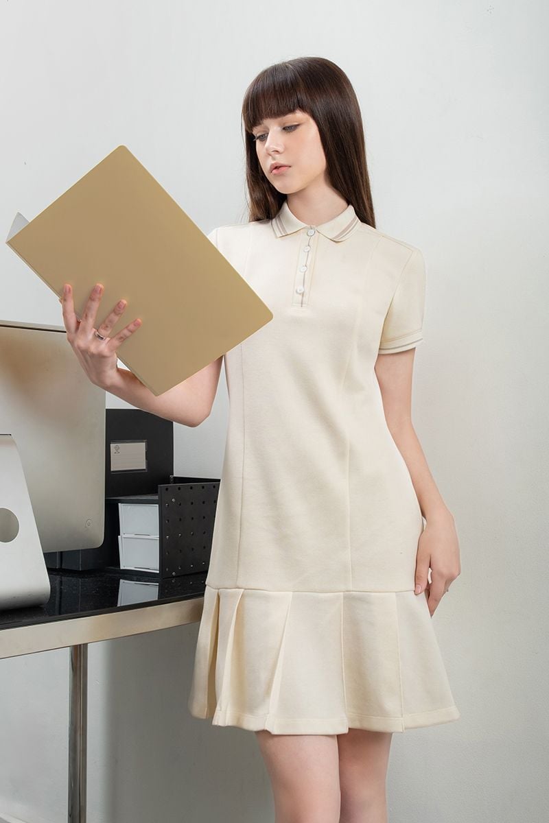  Áo Đầm Polo Ngắn Tay FWDR25SS30G 