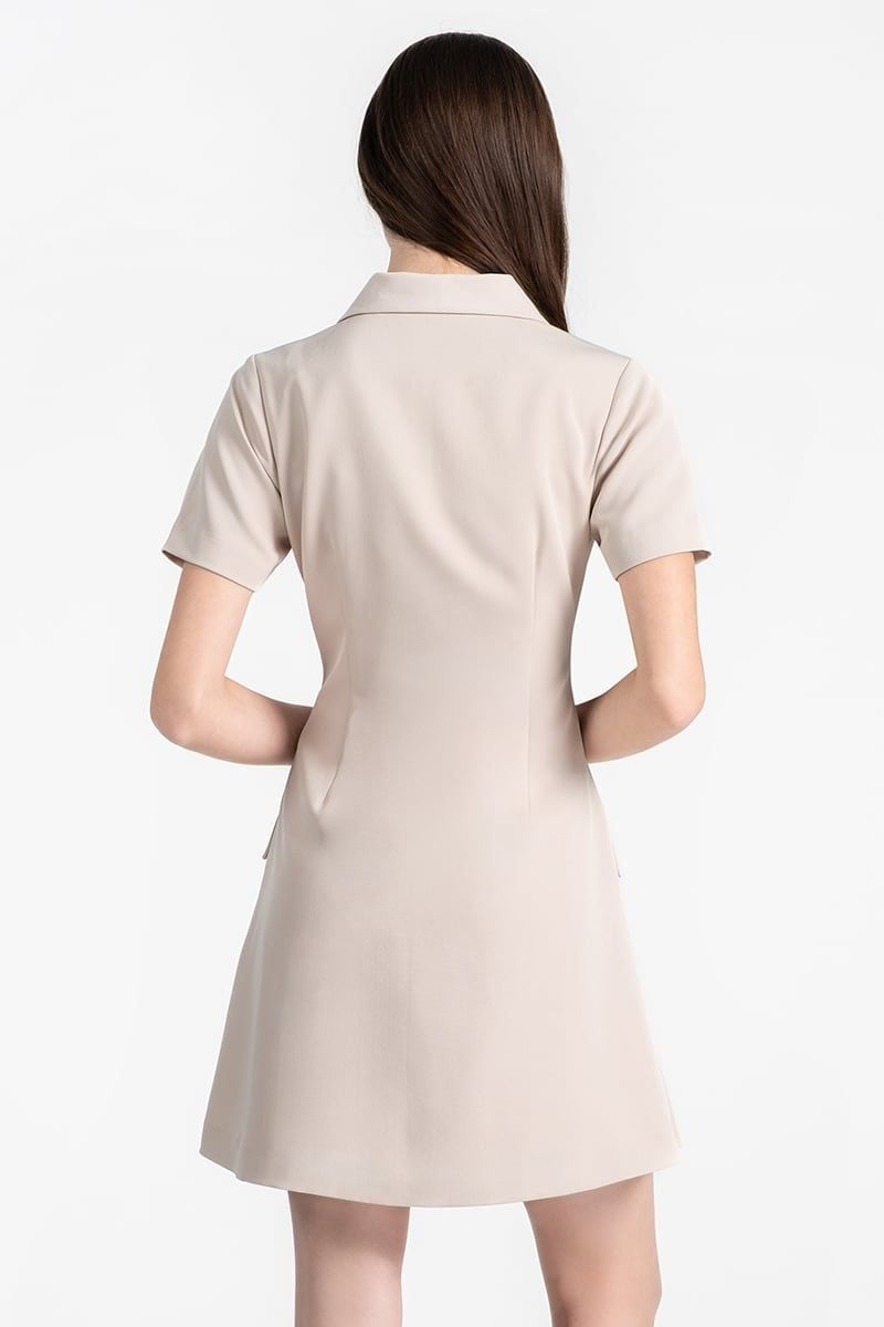  Đầm chữ A cổ bẻ - FWDR26SS04C 