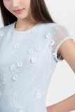  Đầm Midi Ren Hoa Xanh Nhạt Thanh Lịch - FWDR26SS15D 