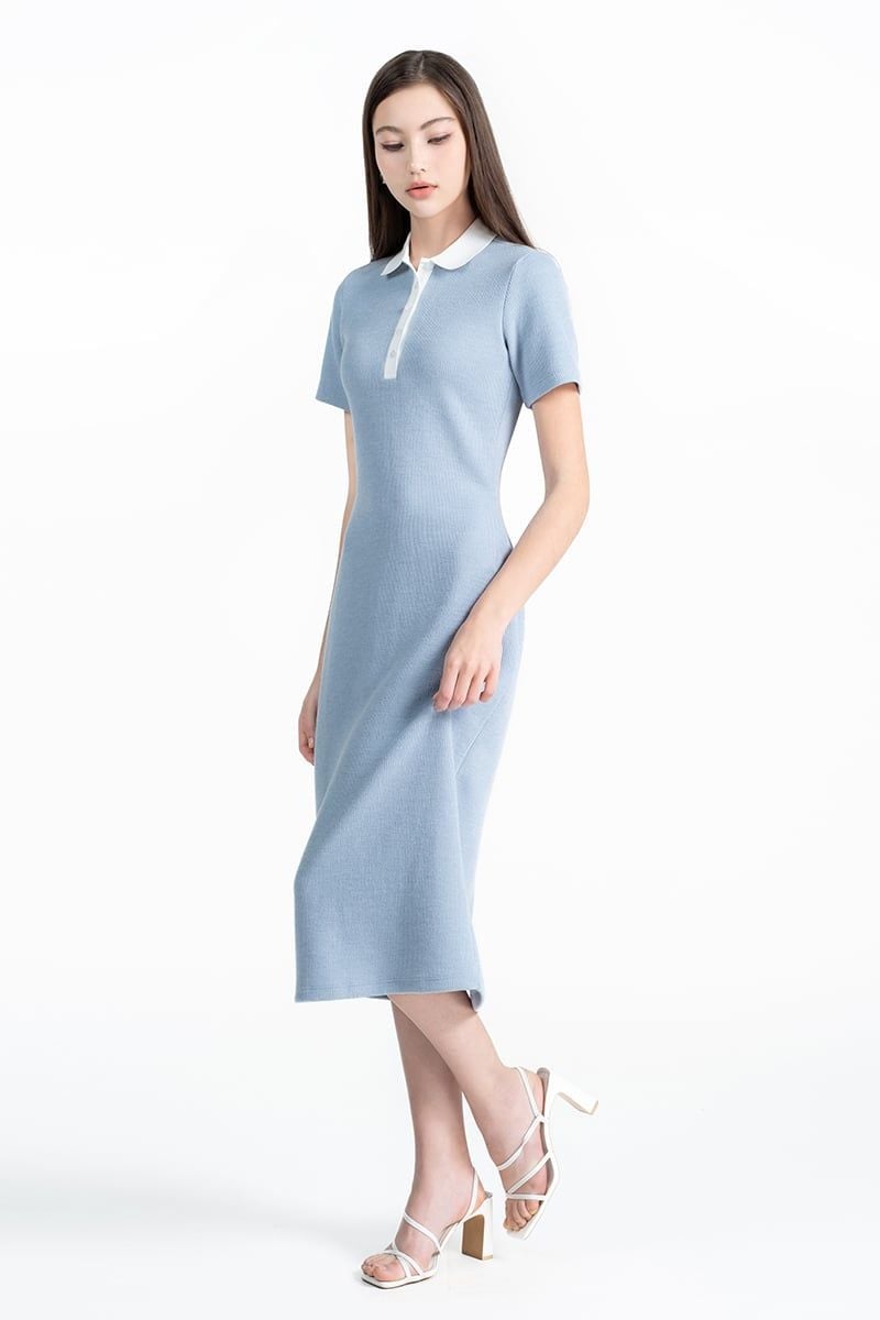  Đầm Thun Cổ Polo Tay Ngắn – FWDR26SS16C 