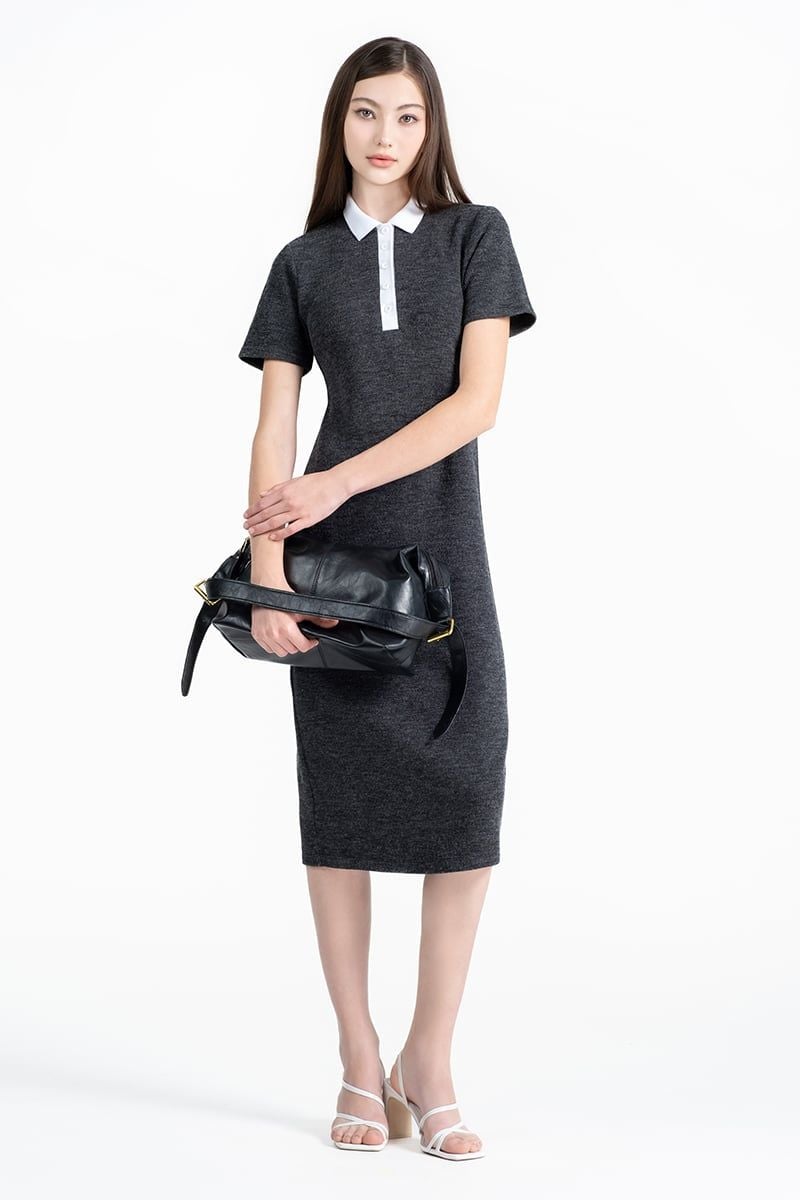  Đầm Thun Cổ Polo Tay Ngắn – FWDR26SS16C 