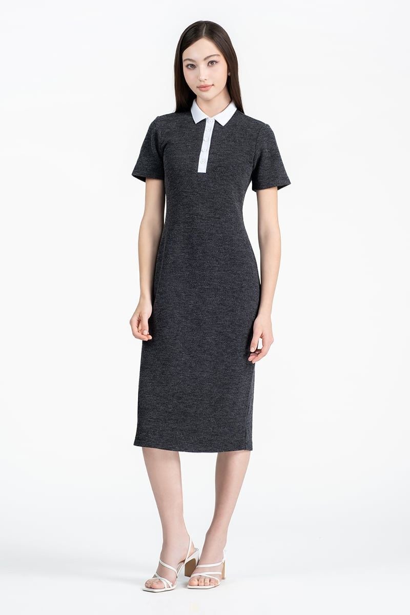  Đầm Thun Cổ Polo Tay Ngắn – FWDR26SS16C 