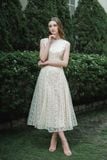  Đầm Ren Hoa Hai Lớp - FWDR26SS20C 