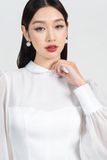  Đầm Sơ Mi Phối Xuyên Thấu - FWDR26SS68C 