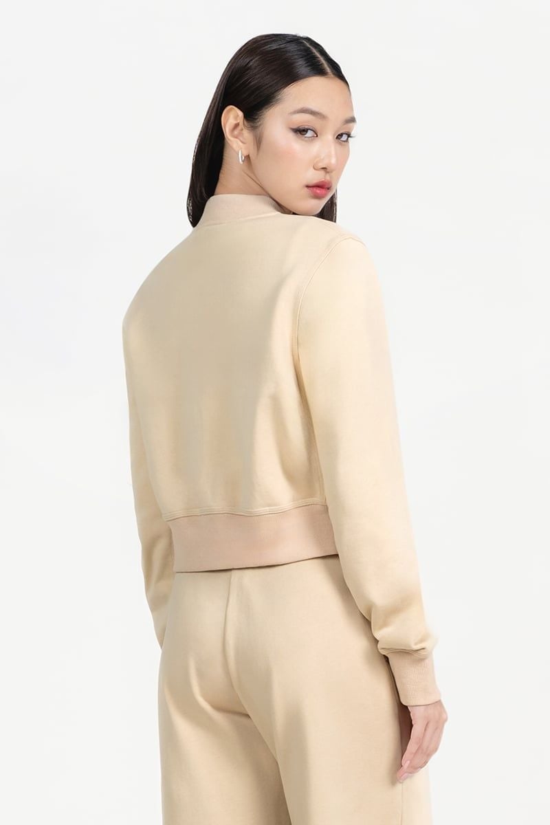  Áo Khoác Nỉ Basic Dáng Ngắn – FWJK25FH03D 