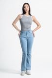  Quần Jeans Nữ Ống Loe Viền Tua – FWJN25FH07G 