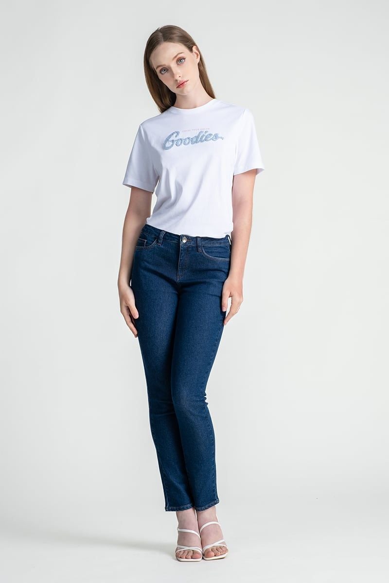  Quần Jeans Skinny Xanh Đậm FWJN25SS11C 
