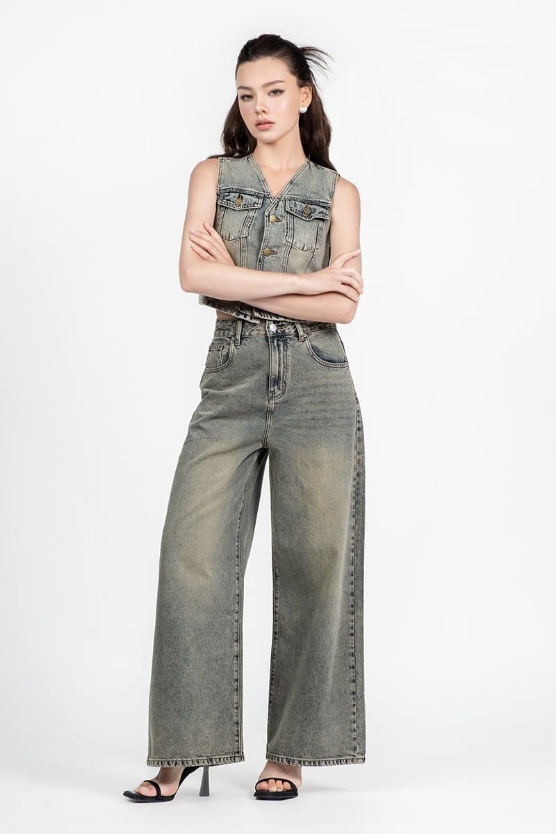  Quần Jeans Wash - FWJN26SS09C 
